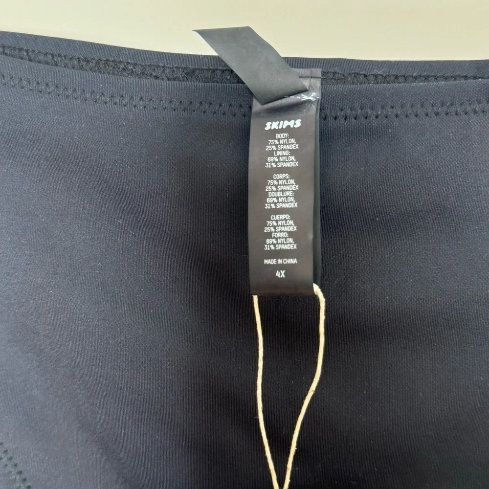NWT SKIMS Recycle Swim Bikini Bottom Black 4X